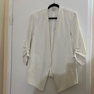 RACHEL Rachel Roy Cream Pinstripe Blazer